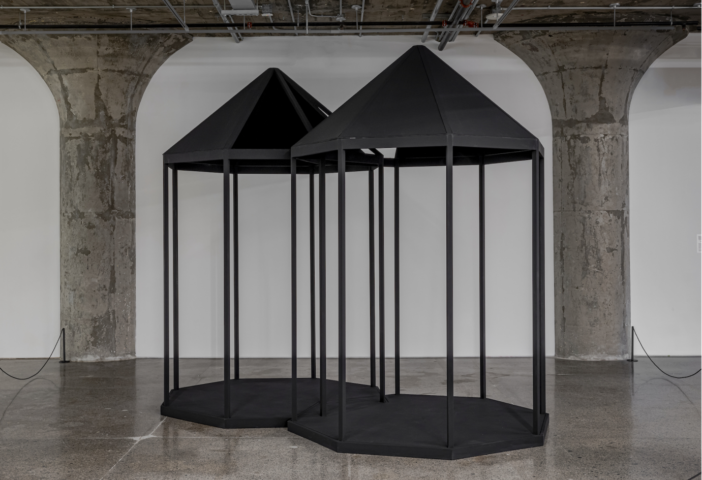 exhibition view of artwork: double gazebo at MOCA